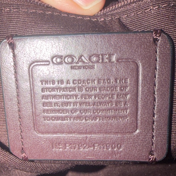 Coach Glittery Brown Leather Tote with Floral Scarf - Picture 15 of 15